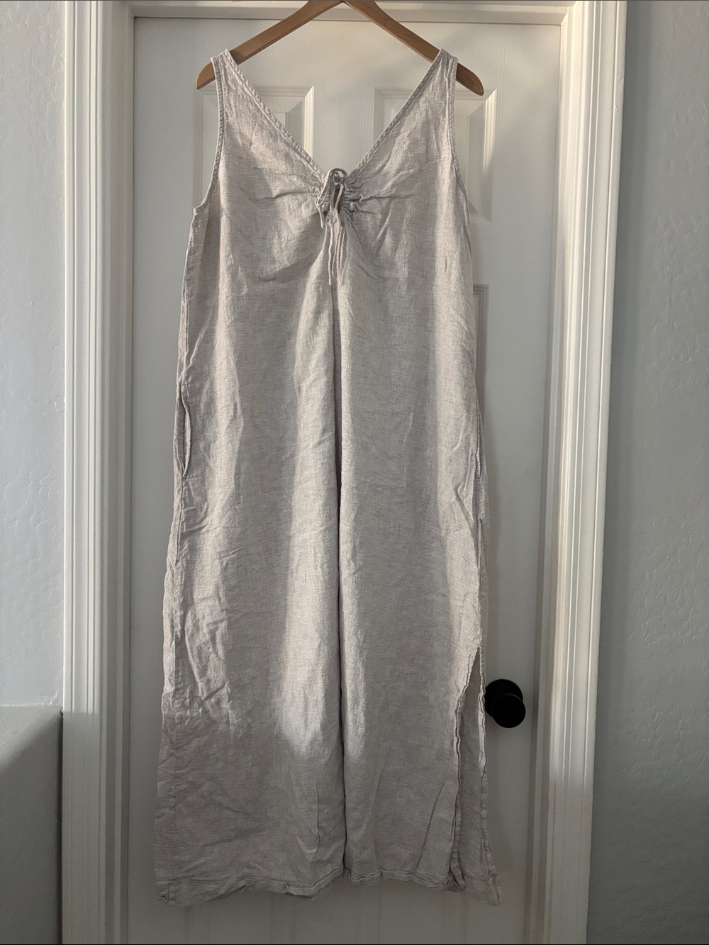 Lou & Grey Oatmeal Linen-Blend Dress/Coverup